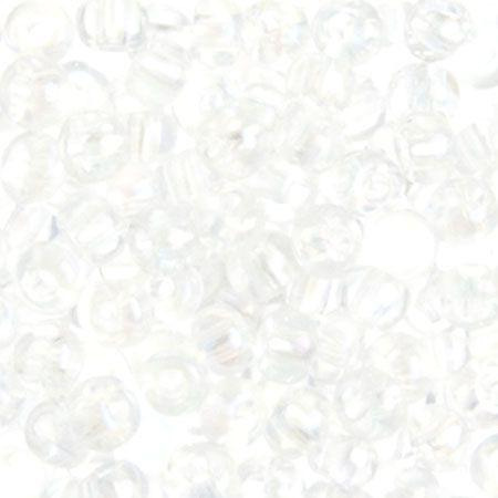 CZECH SEEDBEAD APPROX 22g VIAL 6/0 TR.IRIS CRYSTAL - Too Cute Beads