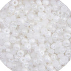 CZECH SEEDBEAD APPROX 22g VIAL 6/0 PEARL MULTI WHITE - Too Cute Beads