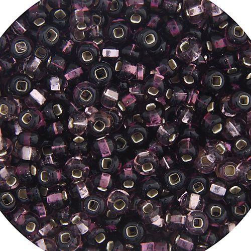 CZECH SEEDBEAD APPROX 22g VIAL 6/0 SILVERLINE LILAC MIX - Too Cute Beads