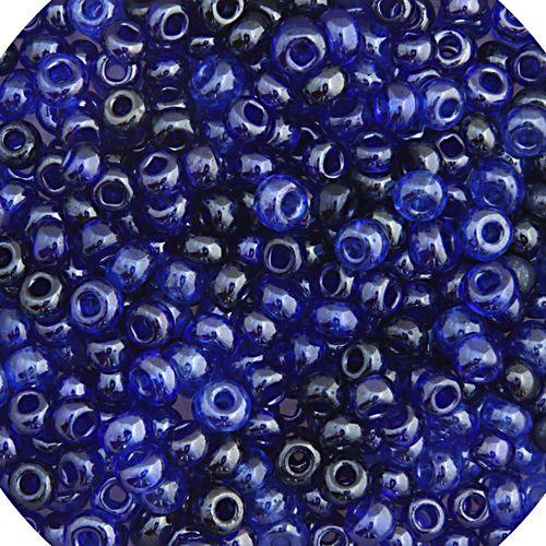 CZECH SEEDBEAD APPROX 22g VIAL 6/0 BLUE/SAPPHIRE - Too Cute Beads