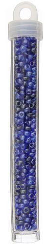 CZECH SEEDBEAD APPROX 22g VIAL 6/0 BLUE/SAPPHIRE - Too Cute Beads