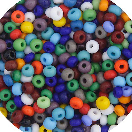 CZECH SEEDBEAD APPROX 22g VIAL 6/0 OPAQUE MULTI - Too Cute Beads