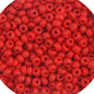 CZECH SEEDBEAD APPROX 22g VIAL 6/0 OPAQUE LIGHT RED - Too Cute Beads