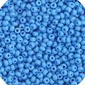CZECH SEEDBEAD APPROX 22g VIAL 8/0 OPAQUE LIGHT BLUE - Too Cute Beads