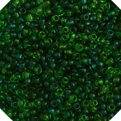 CZECH SEEDBEAD APPROX 22g VIAL 10/0 TR.SEAGREEN MIX - Too Cute Beads