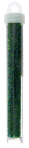 CZECH SEEDBEAD APPROX 22g VIAL 10/0 TR.SEAGREEN MIX - Too Cute Beads