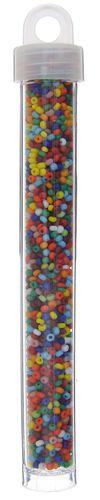 CZECH SEEDBEAD APPROX 22g VIAL 10/0 OPAQUE ASSORTED