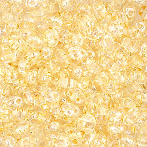 Twin 2Hole Bead 2.5x5mm apx22g Transparent Crystal Blonde Flare - Too Cute Beads