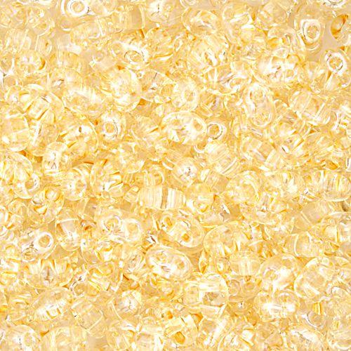 Twin 2Hole Bead 2.5x5mm apx22g Transparent Crystal Blonde Flare - Too Cute Beads