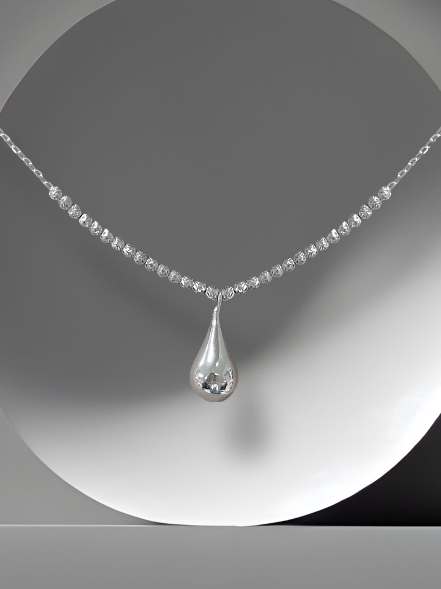 Stunning Silver Teardrop Necklace Kit - Too Cute Beads