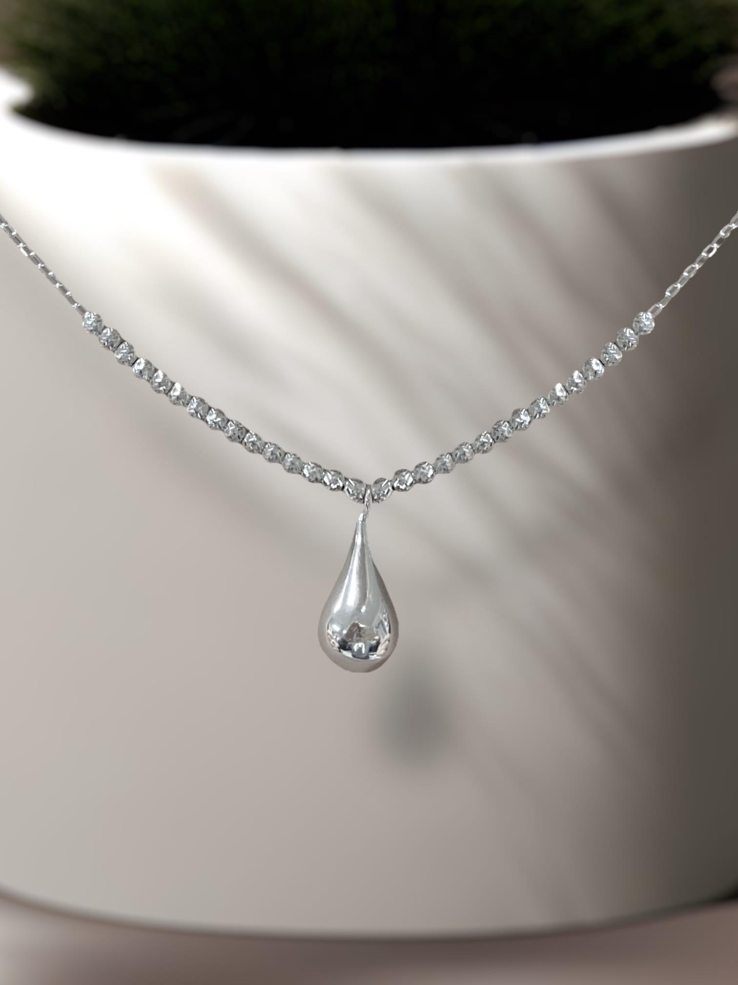 Stunning Silver Teardrop Necklace Kit - Too Cute Beads