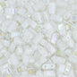 Miyuki TILA Half Cut 5x2.3mm 2Hole White Pearl Op. AB- 5.2g - Too Cute Beads
