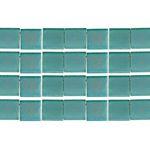 TILA 5x5mm 2Hole approx. 5.2g Turquoise Opaque Matte AB