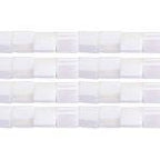 TILA 5x5mm 2Hole approx. 5.2g White Pearl Opaque AB - Too Cute Beads