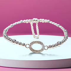 Dainty Oval Bracelet - Too Cute Beads