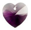 Swarovski 18mm Heart Pendant - Amethyst Blend (1pc) XILION - Too Cute Beads