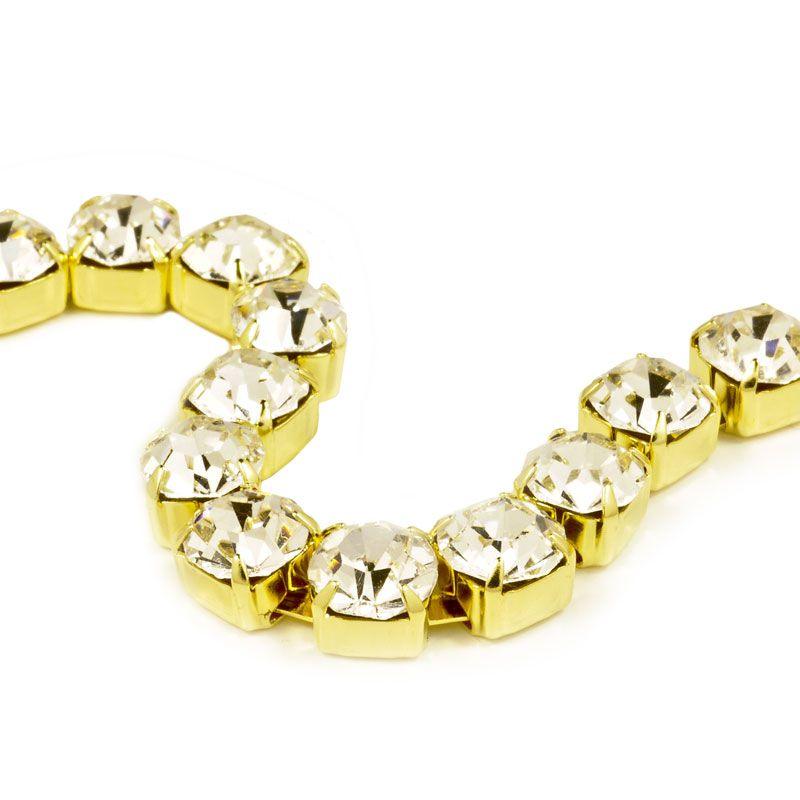 4.5mm Gold Crystal Cup Chain (Sold by the Foot)