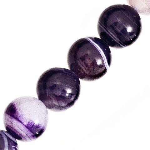 10mm Round Purple Sardonyx Beads (Pack of 10) - Too Cute Beads