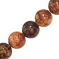 Brown Fire Agate 8mm Round (Pack of 10) - Too Cute Beads