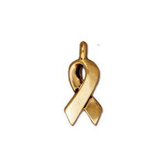 TierraCast - 17mm x 7.25mm Awareness Charm - Gold Plate (1 Piece) - Too Cute Beads