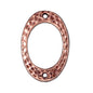 TierraCast - 24.4 x 16.4mm Drilled Oval Hammertone Linking Ring - Copper (1 piece) - Too Cute Beads