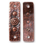 TierraCast - 39.5 x 11mm Spiral and Rivets ID Bar - Copper (1 Piece) - Too Cute Beads