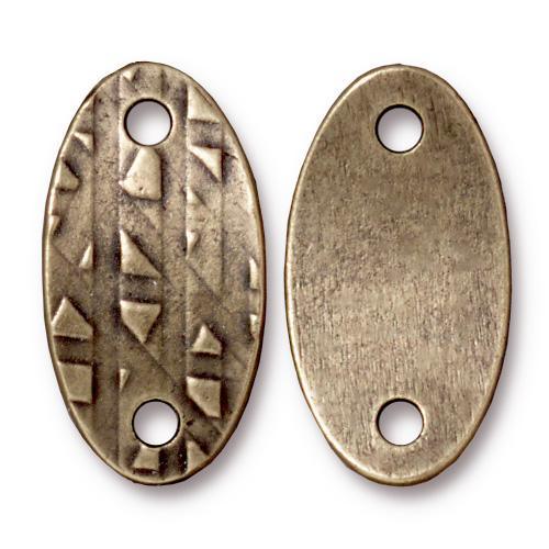 TierraCast - 24.4 x 13mm Oval ID Bar - Brass