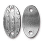 TierraCast - 24.4 x 13mm Oval ID Bar - Antique Silver (1 Piece) - Too Cute Beads