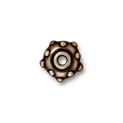 TierraCast - 11 x 5.5mm Bead with 2mm Hole - Brass Plated (1 Piece) - Too Cute Beads