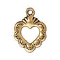 TierraCast - 24 x 17mm Sacred Heart Charm - Gold Plate (1 Piece) - Too Cute Beads