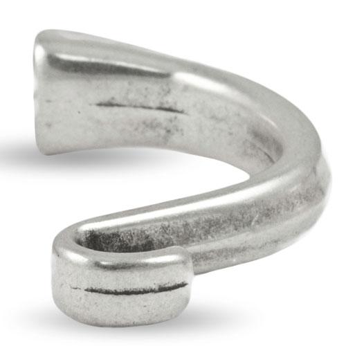 Silver Plated 56 x 35mm Half Cuff - Plain