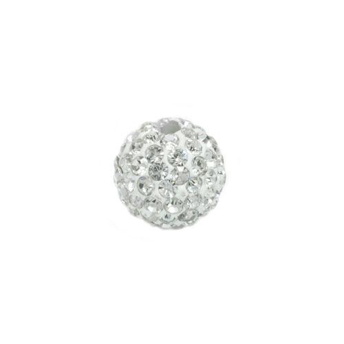 Pave Bead - 8mm Crystal with 2mm Hole (Sold by the Piece)