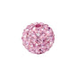 Pave Bead - 10mm Light Rose with 2mm Hole (Sold by the Piece) - Too Cute Beads