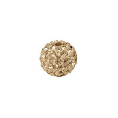 Pave Bead - 8mm Light Colorado Topaz with 2mm Hole (Sold by the Piece) - Too Cute Beads