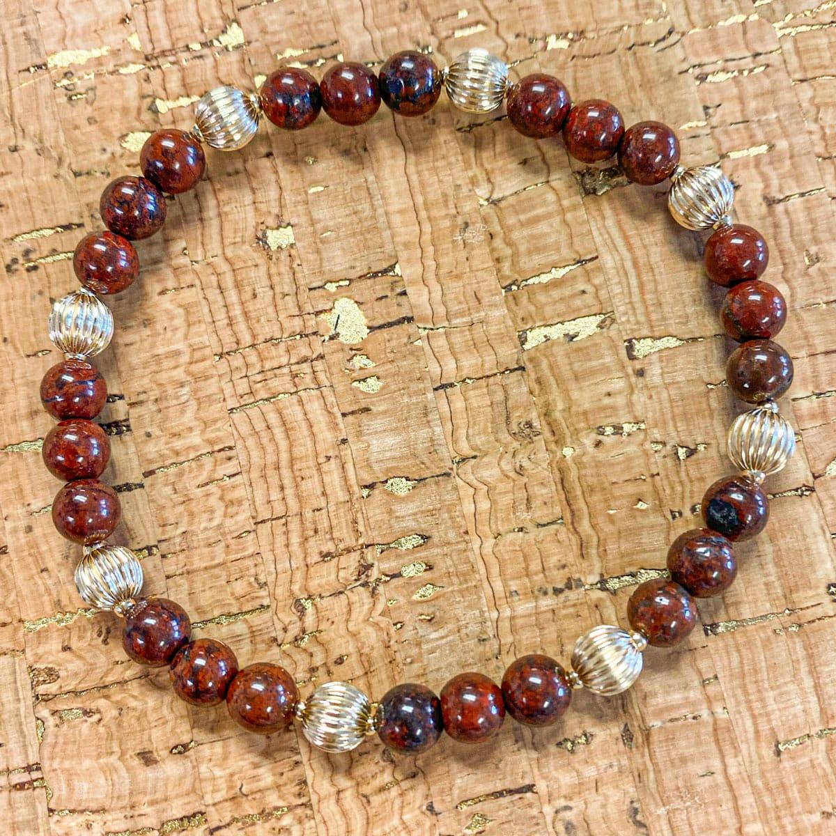 Brecciated Jasper Gemstone Bracelet Kit - Too Cute Beads