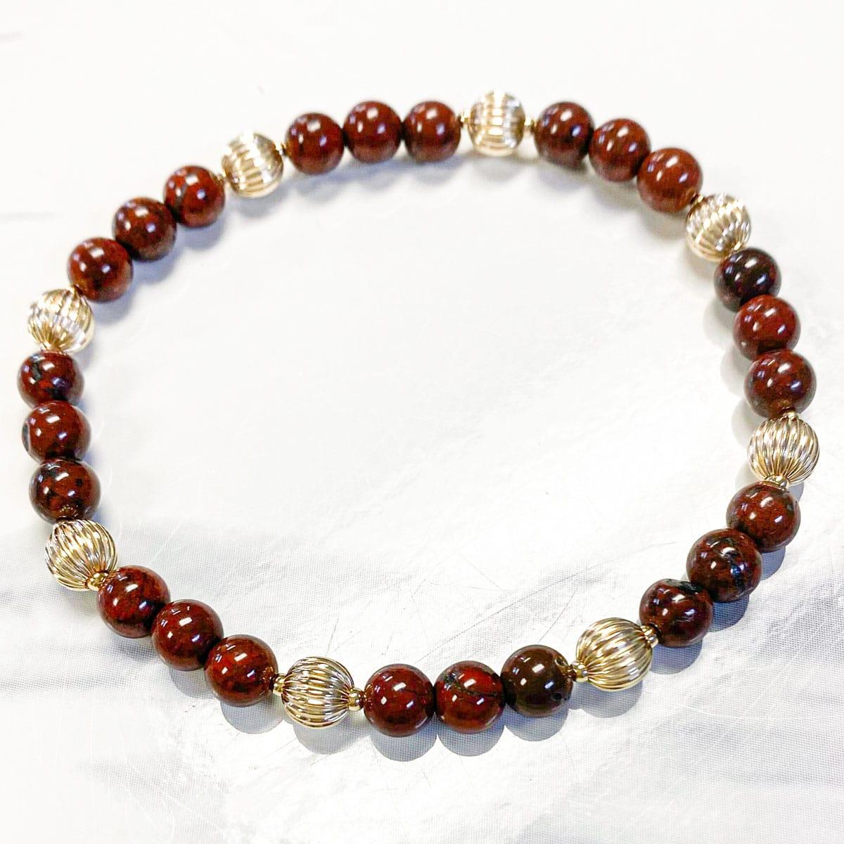 Brecciated Jasper Gemstone Bracelet Kit - Too Cute Beads