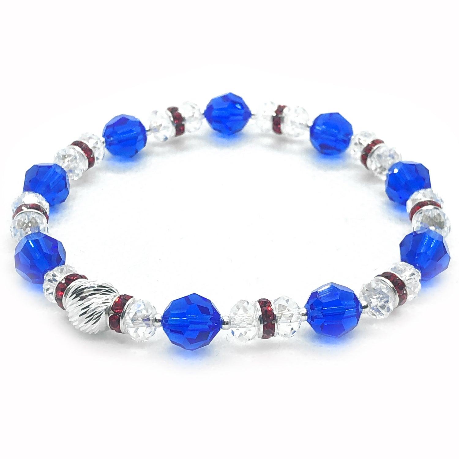 Bracelet Kit - Red, White and Blue Stretch Bracelet