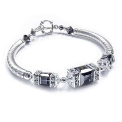 Classic Silver Tube Bangle Bracelet Kit - Too Cute Beads