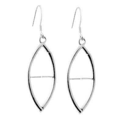 Silver Interchangeable Earrings - Marquise (1 Pair)