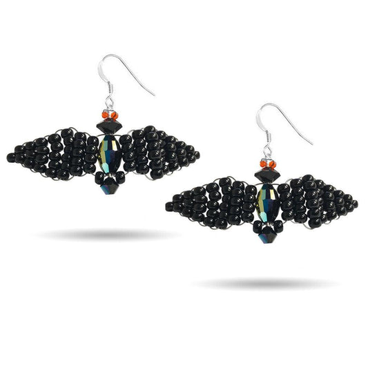 Crystal Bat Halloween Earring Kit - Too Cute Beads