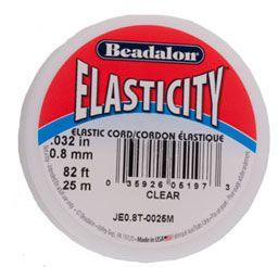 Beadalon Elasticity Elastic Cord - Clear - Too Cute Beads