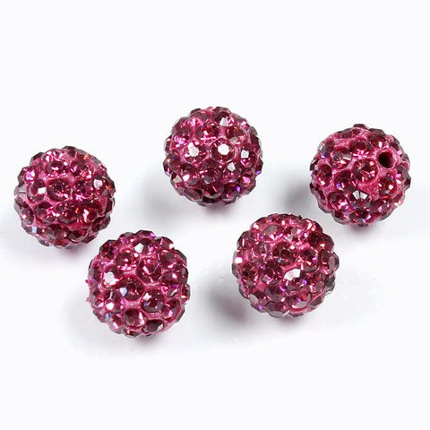 5/10/20 10mm Crystal Paved Clay Disco Ball Shamballa Beads for Bracelets  New2023