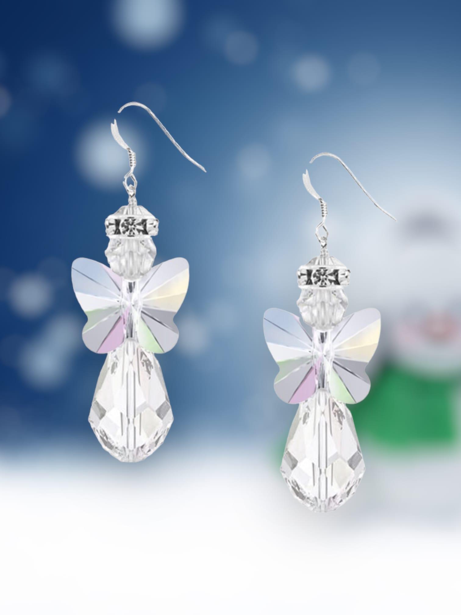 Mini Crystal AB Angel Earring Kit