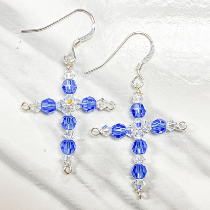 Crystal Cross Earring Kit - Too Cute Beads