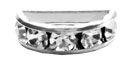 13x6mm Sterling Silver Plated Half-moon Bridge Spacer - 1 Piece