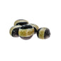 Murano Rock Beads - Black, Grey, Tan (5 Pieces) Approximately 15 x 20mm - Too Cute Beads