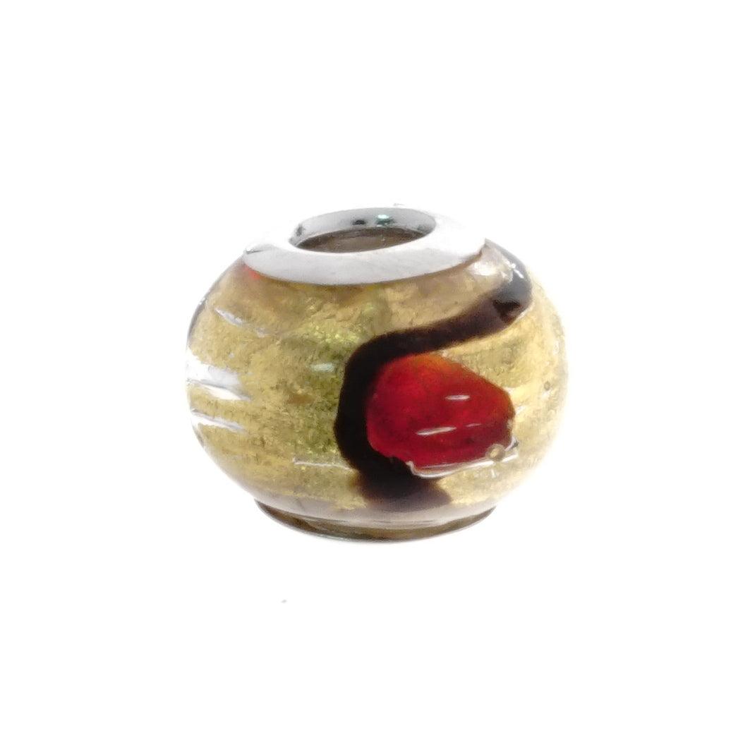 Pandora Style Murano Bead with .925 Sterling Silver Core - Too Cute Beads
