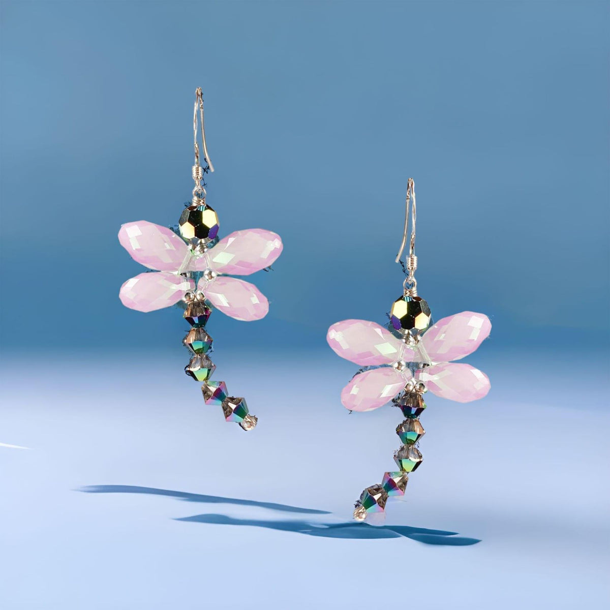 Dragon Fly Earring Kit - Pink Wings - Too Cute Beads