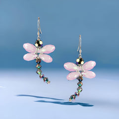 Dragon Fly Earring Kit - Pink Wings - Too Cute Beads