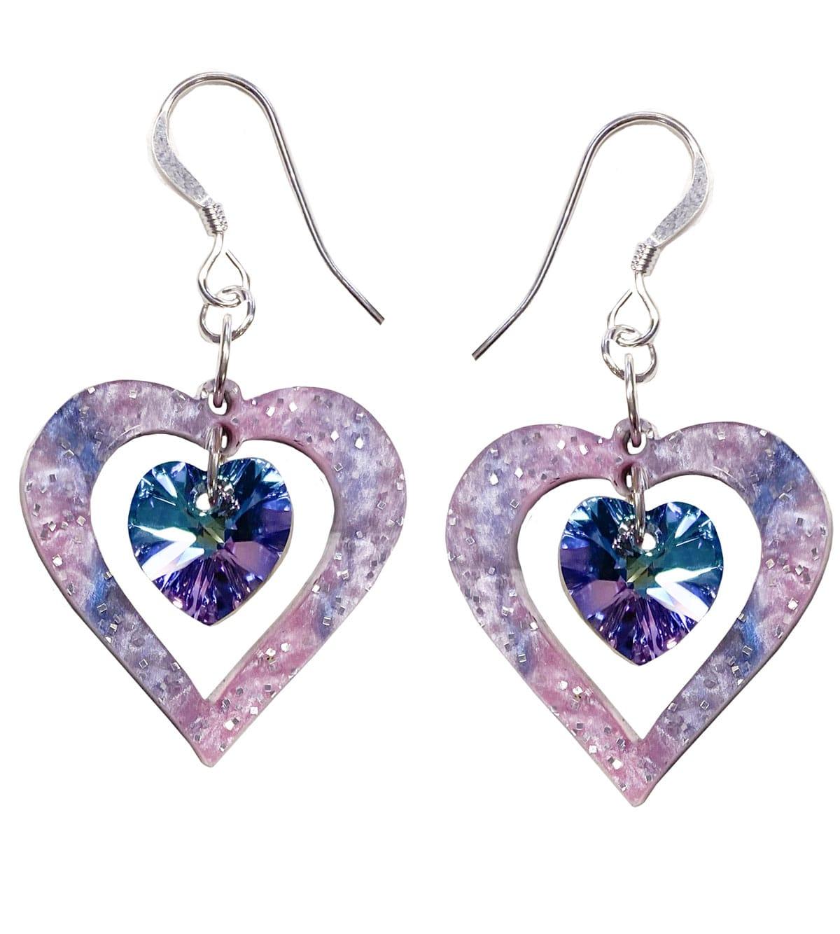 Galaxy Heart Earring Kit - Too Cute Beads